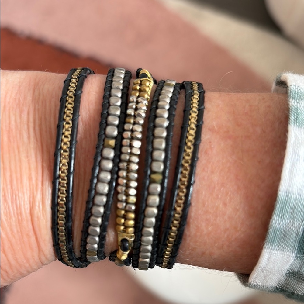 Nakamol Long Beaded Adjustable Wrap Bracelet EUC